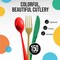 Exquisite Polished Plastic Silverware – 150 Pcs Heavy Duty Cutlery Set – 50 Each of Forks, Knives & Spoons – Disposable Utensil Set for Parties, Events & Catering – Flatware Set by Party Solids